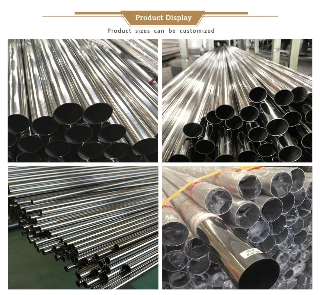 Building Decoration Material ASTM AISI 201 202 430 440 316 304 321 310 309 Ba 2b Surface Cold Hot Rolled Stainless Steel Pipe
