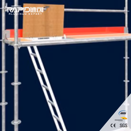 Konstruktion Aluminium Ringlock Swing Bühnenrahmen Stufensystem Plankengerüst