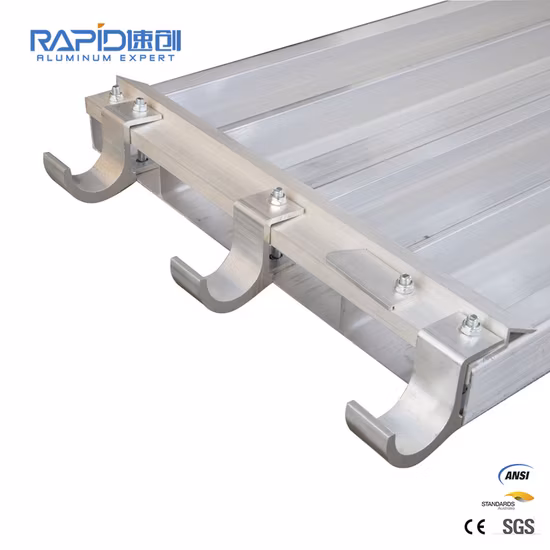 Gerüstplanke aus 100 % Aluminium aus verzinktem Stahl